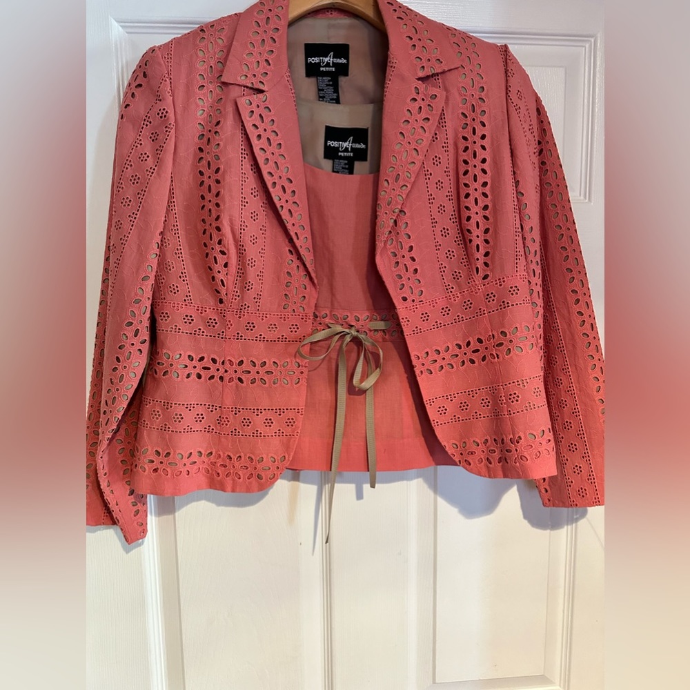 Beautiful Double lined Positive A petite Small tank and jacket